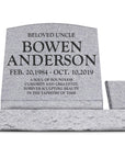 20″ x 10″ x 16″ Slant Headstone with 30″ Base & Vase