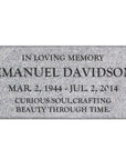 20" x 10" x 3" Flat Headstone