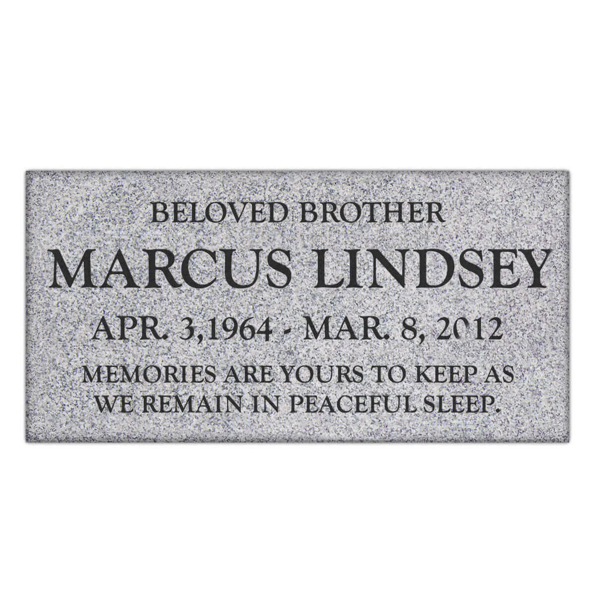 24″ x 12″ x 4″ Flat Cemetery Headstone Grave Marker For Sale