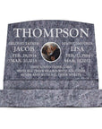 24″ x 10″ x 16″ Slant Headstone with 30″ Base