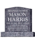 24″ x 6″ x 24″ Upright Headstone with 36" Base