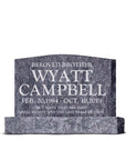 30″ x 6″ x 20″ Upright Headstone with 42″ Base