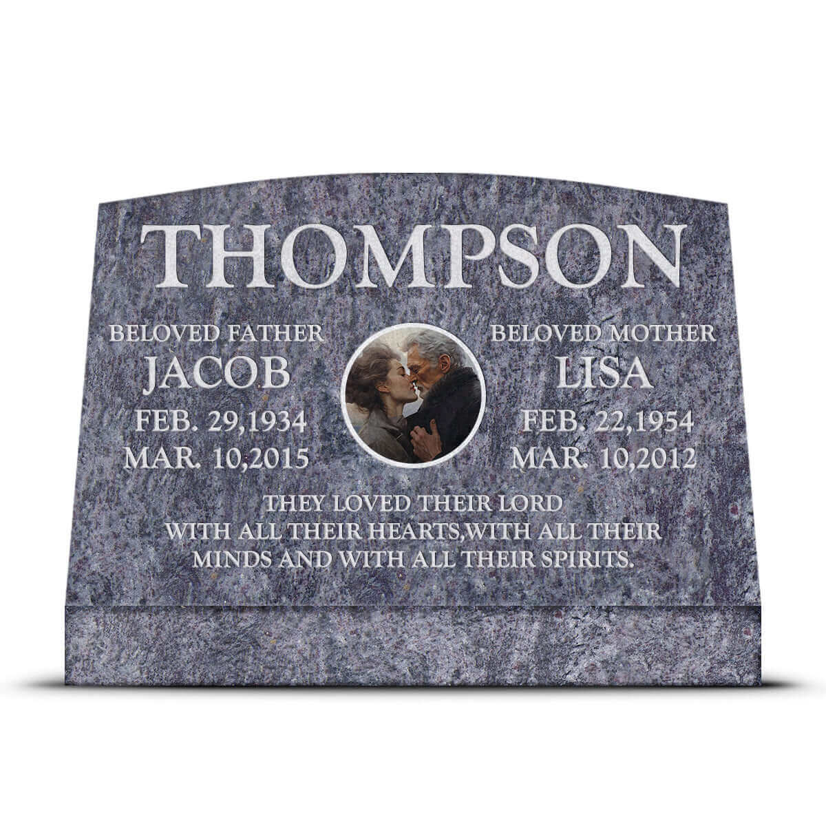 24″ x 10″ x 16″ Slant Headstone