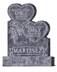 34″ x 6″ x 44″ Double Stacked Heart with 48” base