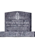 24″ x 6″ x 20″ Upright Headstone with 36″ Base