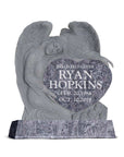 36″ x 8″ x 36″ Angel Holding Heart with 48” Bevel Base
