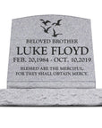 20″ x 10″ x 16″ Slant Headstone with 24″ Base