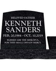 20″ x 10″ x 16″ Slant Headstone with 30″ Base & Vase