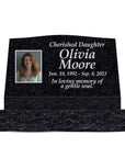 30″ x 10″ x 16″ Slant Headstone with 36″ Base