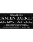 36″ x 14″ x 4″ Flat Granite Headstone