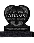 24″ x 6″ x 26″ Single Heart with 36” base