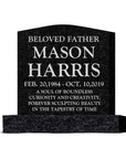 24″ x 6″ x 24″ Upright Headstone with 36" Base