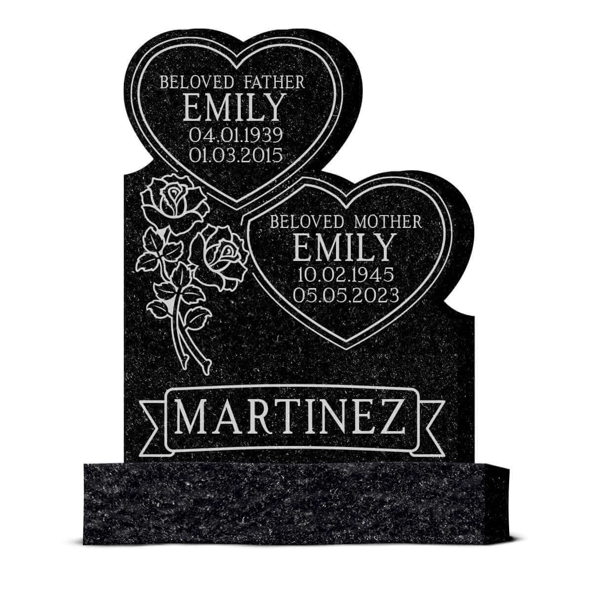 34″ x 6″ x 44″ Double Stacked Heart with 48” base