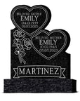 34″ x 6″ x 44″ Double Stacked Heart with 48” base