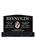 36″ x 6″ x 24″ Upright Headstone with 48″ Base