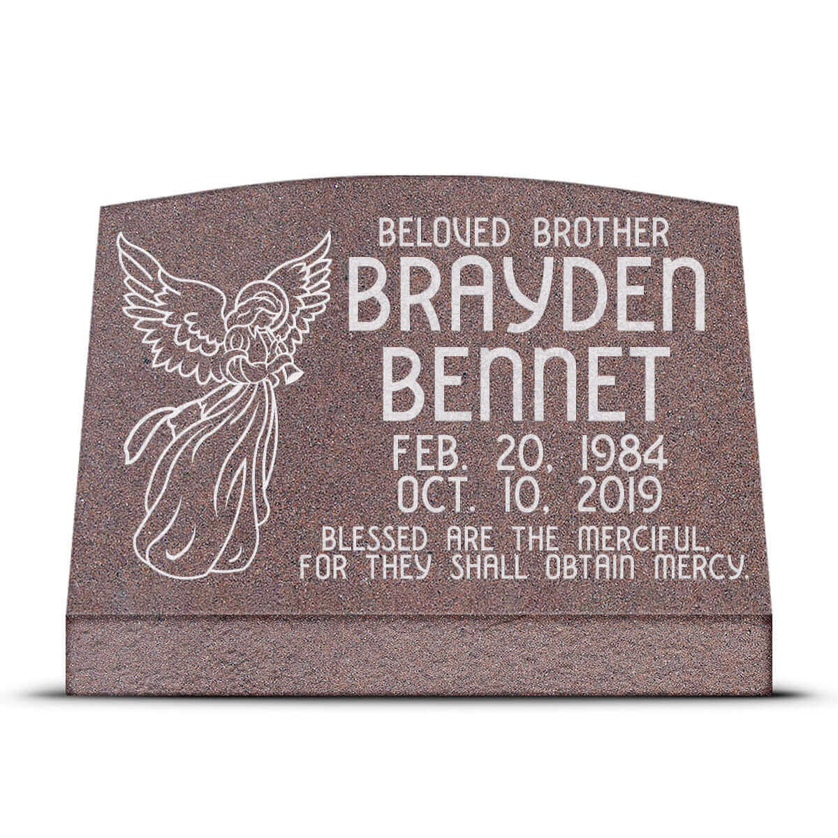 24″ x 10″ x 16″ Slant Headstone