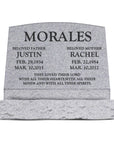24″ x 10″ x 16″ Slant Headstone with 30″ Base