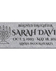 36″ x 14″ x 4″ Flat Granite Headstone