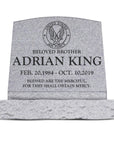 20″ x 10″ x 16″ Slant Headstone with 24″ Base