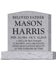 24″ x 6″ x 24″ Upright Headstone with 36" Base