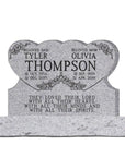 42″ x 6″ x 26″ Double Heart with 54” base
