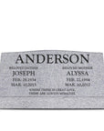 36″ x 10″ x 16″ Slant Headstone