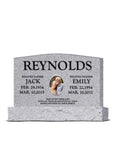 42″ x 6″ x 24″ Upright Headstone with 54″ Base