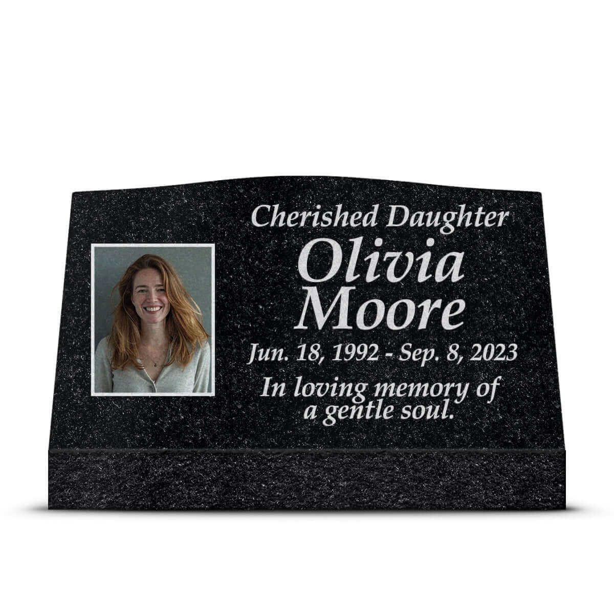 30″ x 10″ x 16″ Slant Headstone
