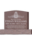 24″ x 6″ x 20″ Upright Headstone with 36″ Base