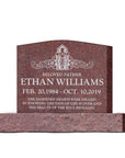 24″ x 6″ x 20″ Upright Headstone with 36″ Base