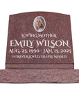 20″ x 10″ x 16″ Slant Headstone with 24″ Base