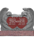 50″ x 8″ x 30″ Double Angel & Heart with 60” base