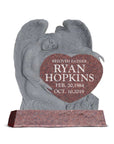 36″ x 8″ x 36″ Angel Holding Heart with 48” Bevel Base