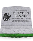 24″ x 10″ x 16″ Slant Headstone with 30″ Base