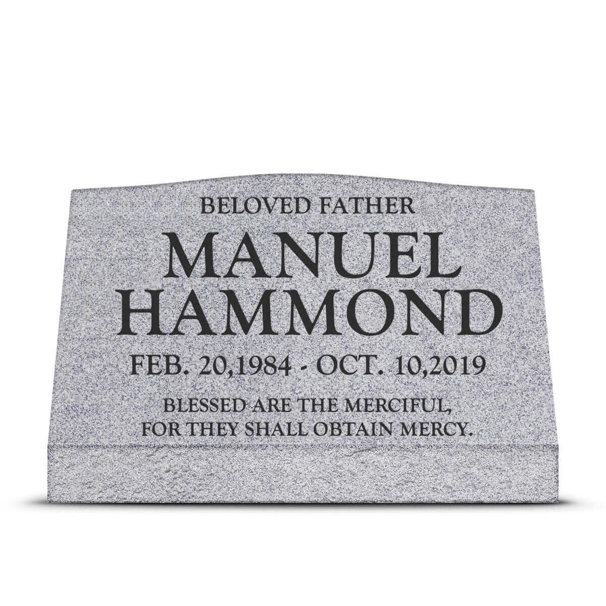 30″ x 10″ x 16″ Slant Headstone