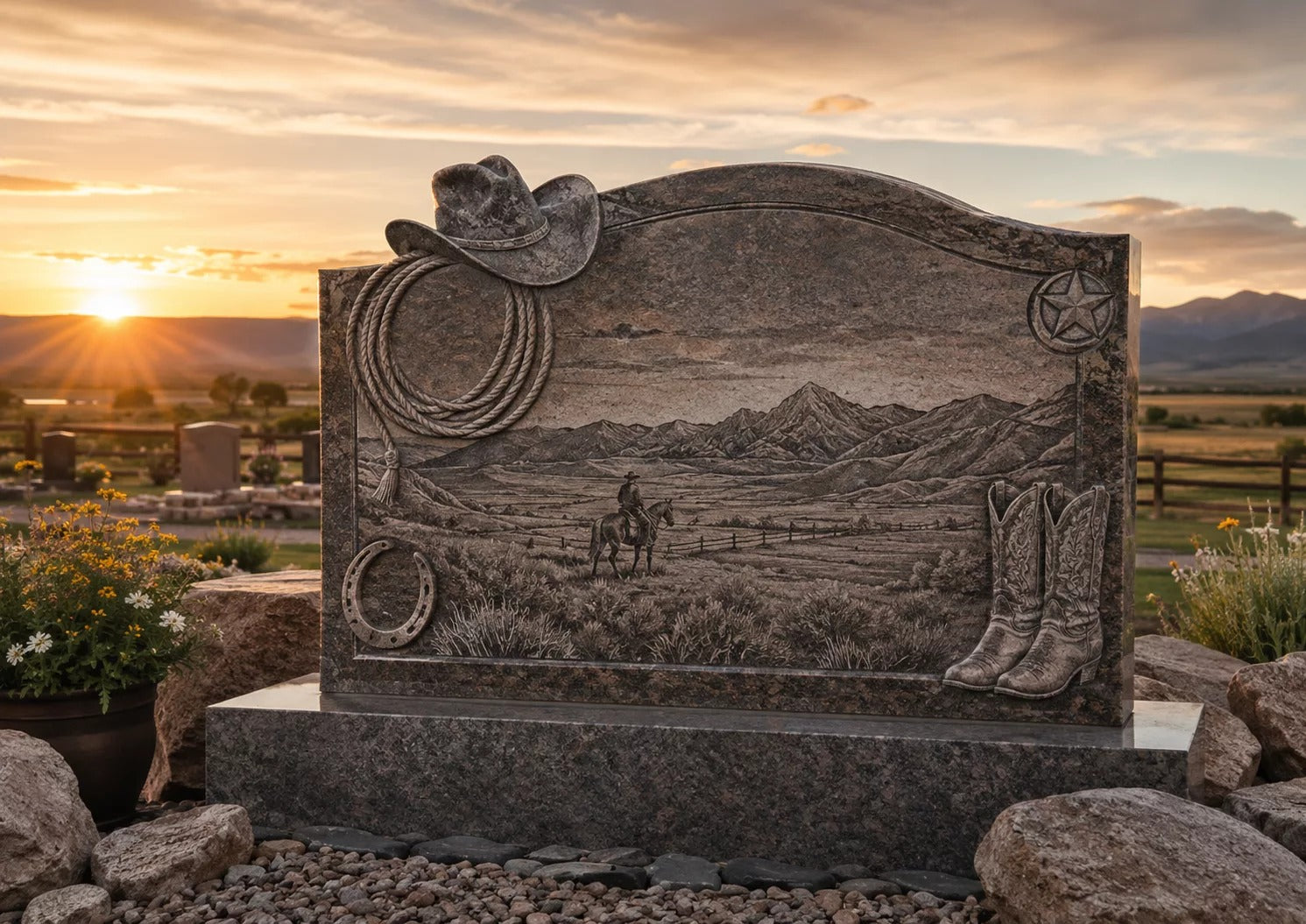 Popular Western Cowboy Headstone Designs for 2026