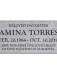 20″ x 10″ x 6″ Pillow Marker Headstone