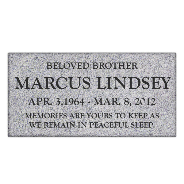 24″ x 12″ x 4″ Flat Headstone