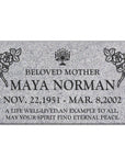 28″ x 16″ x 4″ Flat Headstone