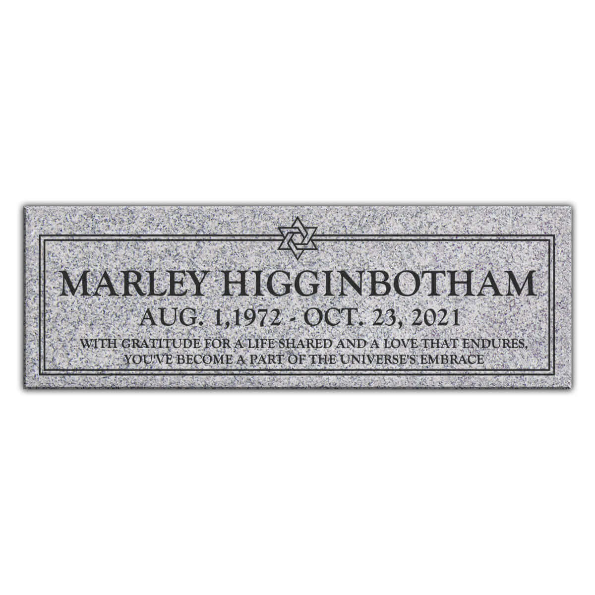 36″ x 12″ x 6″ Pillow Marker Headstone