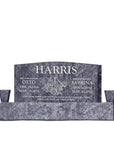 48″ x 6″ x 24″ Upright Headstone with 66″ Base & Two Vases