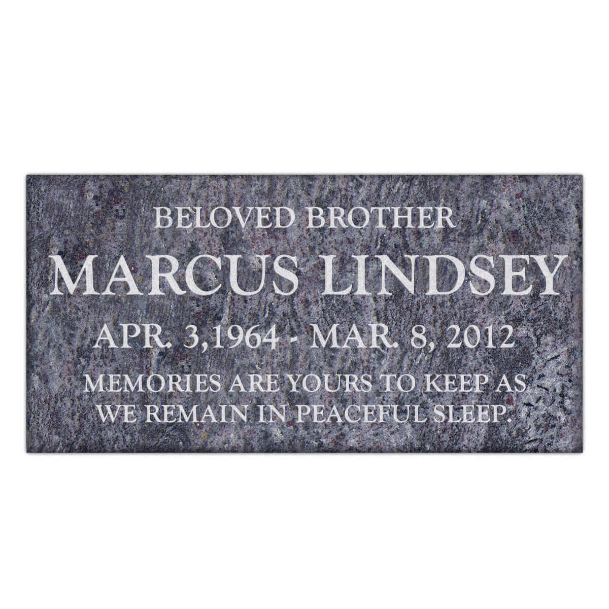 24″ x 12″ x 4″ Flat Headstone