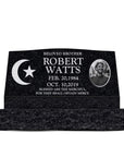 36″ x 10″ x 16″ Slant Headstone with 42″ Base