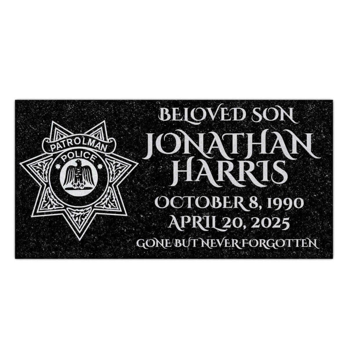 20″ x 10″ x 6″ Pillow Marker Headstone