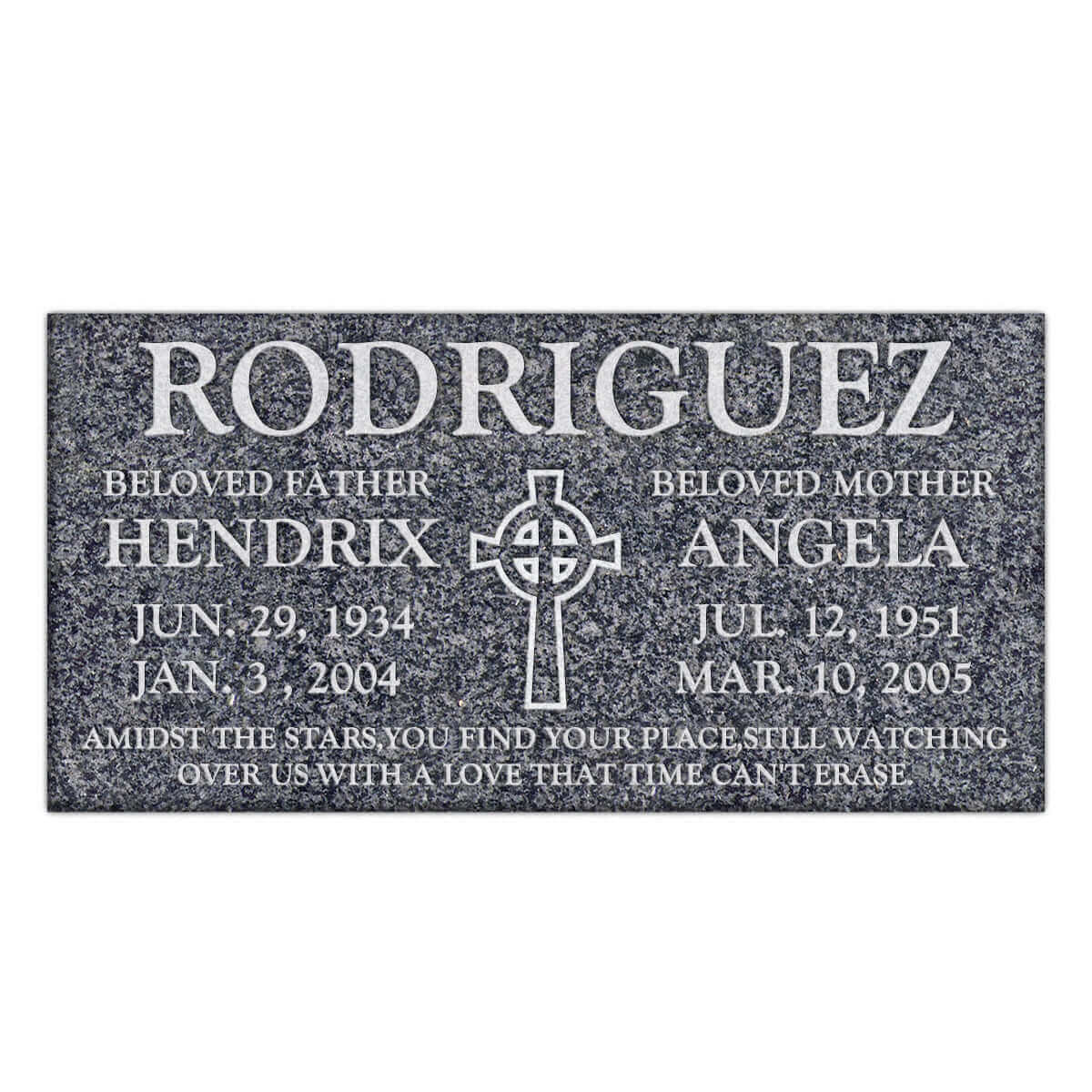 24″ x 12″ x 4″ Flat Headstone