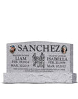 48″ x 6″ x 24″ Upright Headstone with 60″ Base