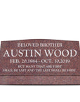 36″ x 10″ x 16″ Slant Headstone