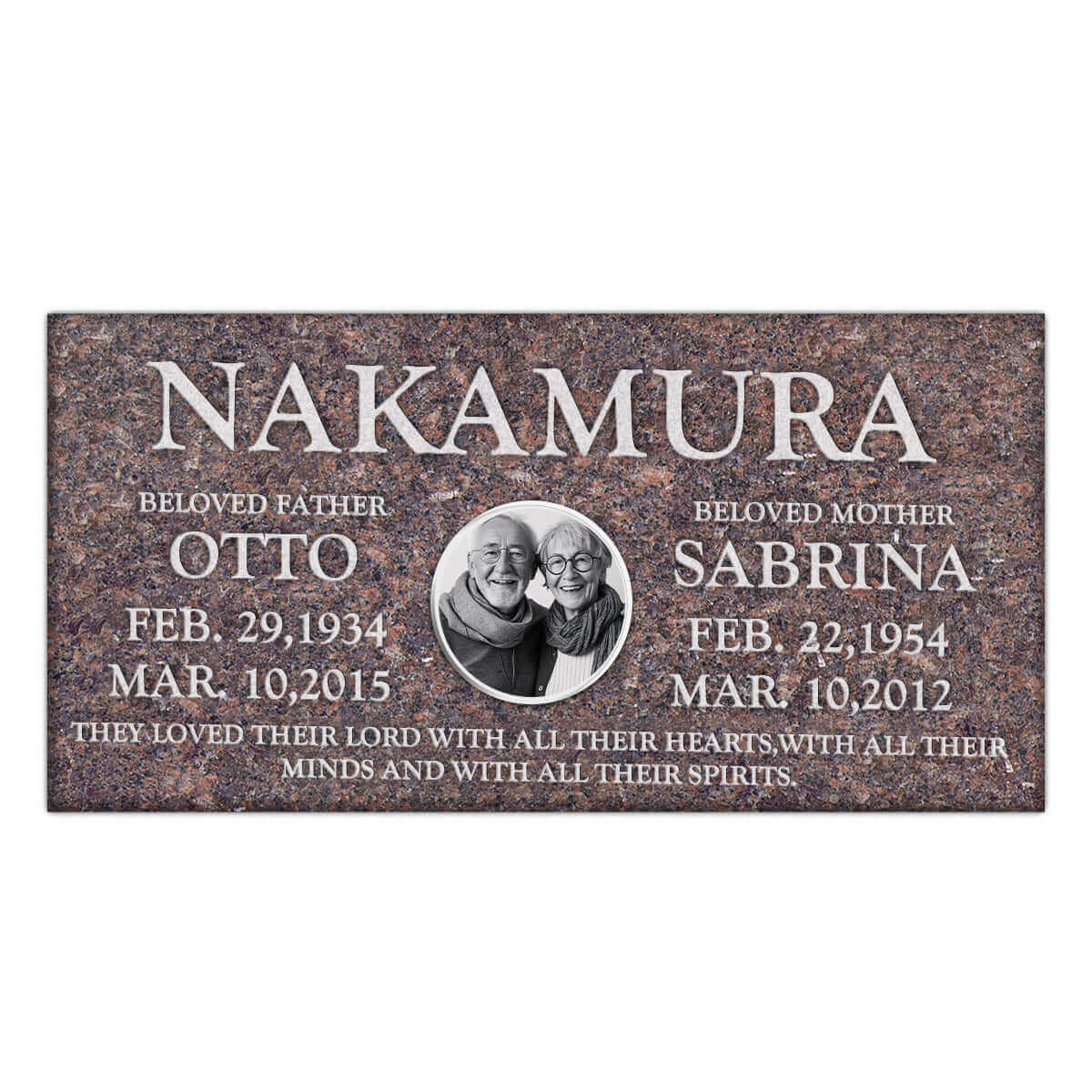 24″ x 12″ x 4″ Flat Headstone