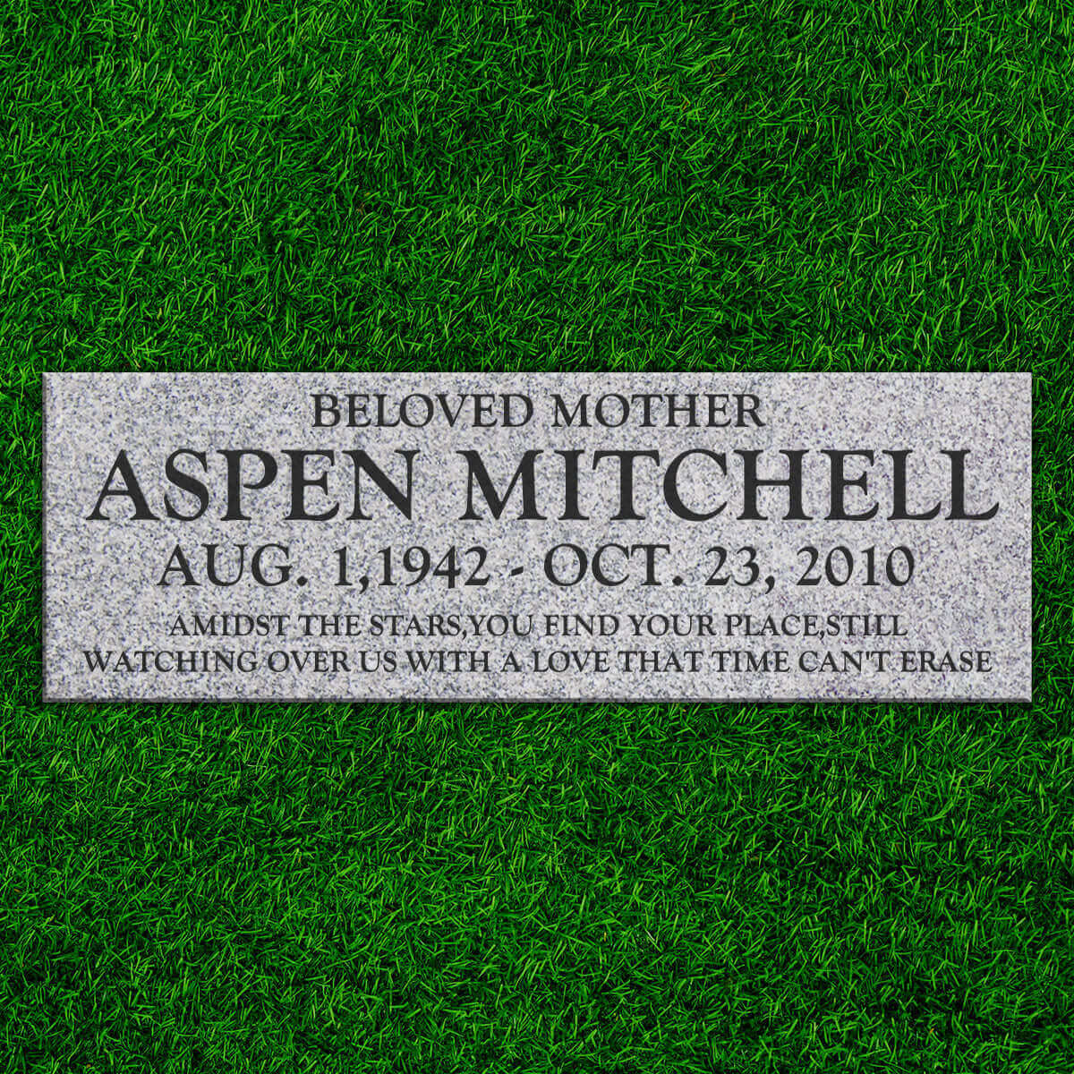 36″ x 12″ x 6″ Pillow Marker Headstone