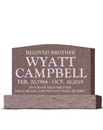 30″ x 6″ x 20″ Upright Headstone with 42″ Base